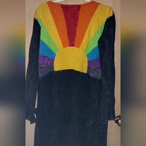 Gardenbelle Colorful Rainbow Sunburst Cardigan NWT